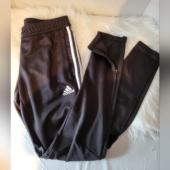 Adidas Kids Black Track Pants, Size Small  (28) - Picture 1 of 8